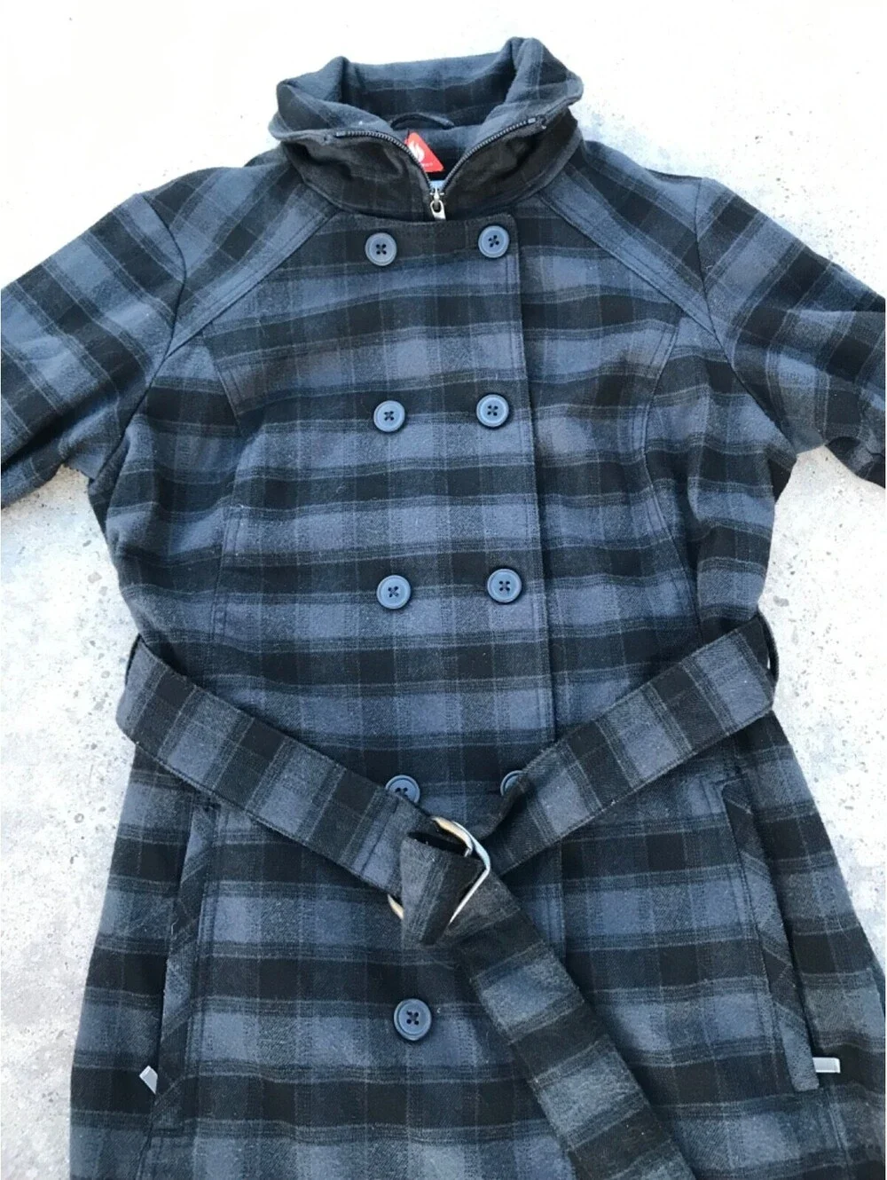 Womens Columbia Zenith Vista II Trench Heavy OmniHeat L Winter Jacket Coat Plaid